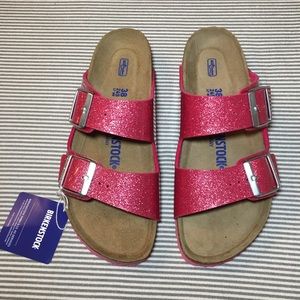 pink glitter birkenstocks